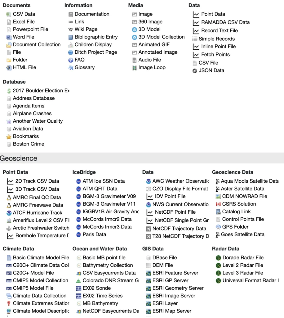 Upload options