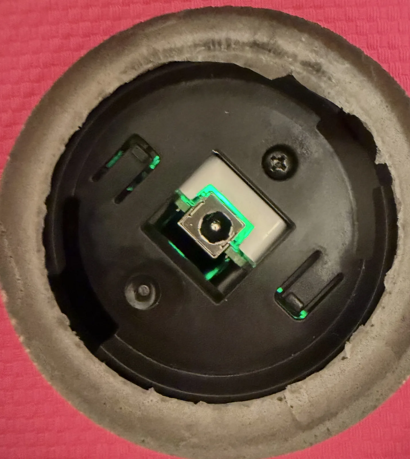 Close-up of the Toniebox internals with the bottom cover off